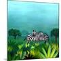 Zebras-null-Mounted Art Print