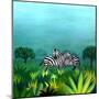 Zebras-null-Mounted Art Print