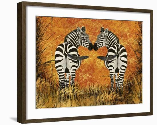 Zebras-Tina Nichols-Framed Giclee Print