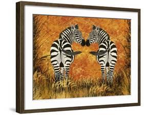 Zebras-Tina Nichols-Framed Giclee Print