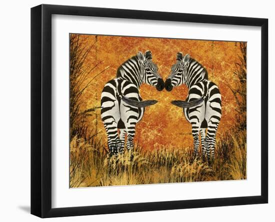 Zebras-Tina Nichols-Framed Giclee Print