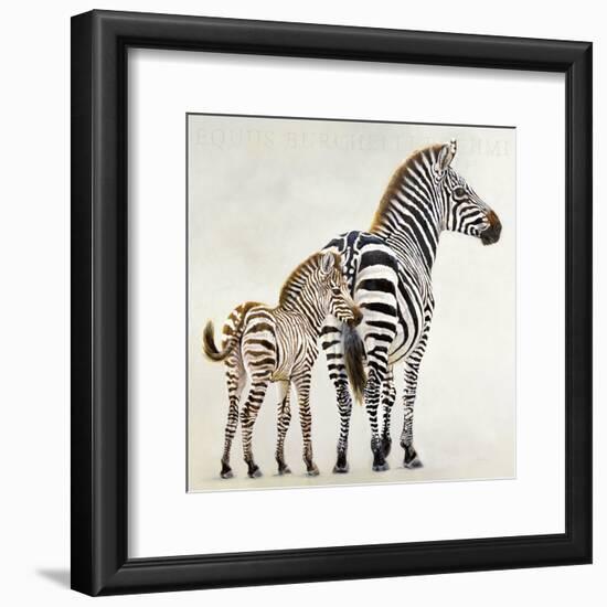 Zebre et Son Petit de Ndutu-Danielle Beck-Framed Art Print