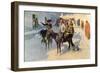 Zebulon Pike Entering Santa Fe, Illustration Published in 'Collier's Weekly', 1906-Frederic Sackrider Remington-Framed Giclee Print