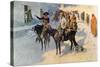 Zebulon Pike Entering Santa Fe, Illustration Published in 'Collier's Weekly', 1906-Frederic Sackrider Remington-Stretched Canvas