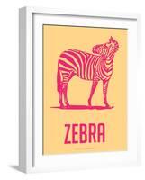 Zeebra Red and yellow-NaxArt-Framed Art Print
