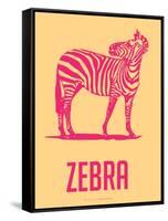Zeebra Red and yellow-NaxArt-Framed Stretched Canvas