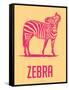 Zeebra Red and yellow-NaxArt-Framed Stretched Canvas