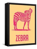 Zeebra Red and yellow-NaxArt-Framed Stretched Canvas