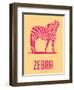 Zeebra Red and yellow-NaxArt-Framed Art Print