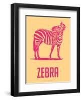 Zeebra Red and yellow-NaxArt-Framed Art Print