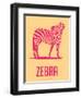 Zeebra Red and yellow-NaxArt-Framed Art Print