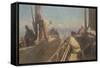 Zeeland Fishermen-Charles Mertens-Framed Stretched Canvas