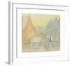 Zeeland Girl Knitting in a Courtyard-Jan Toorop-Framed Premium Giclee Print