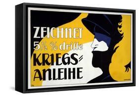 Zeichnet 5 1/2% Dritte Kriegs-Anleihe, Pub. 1917-Heinrich Lefler-Framed Stretched Canvas