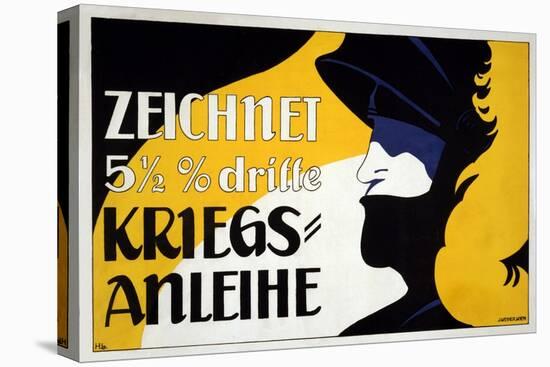 Zeichnet 5 1/2% Dritte Kriegs-Anleihe, Pub. 1917-Heinrich Lefler-Stretched Canvas
