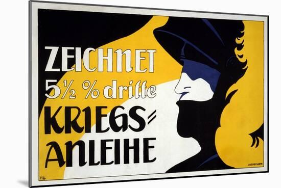 Zeichnet 5 1/2% Dritte Kriegs-Anleihe, Pub. 1917-Heinrich Lefler-Mounted Giclee Print