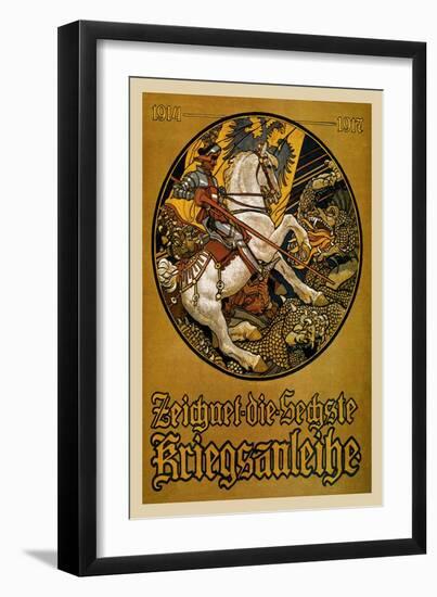 Zeichnet die Sechste Kriegsanleihe (Subscribe to the Sixth War Loan)-Maximilian Lenz-Framed Art Print