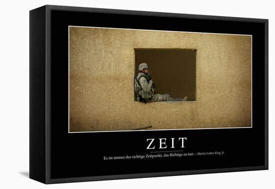 Zeit: Motivationsposter Mit Inspirierendem Zitat-null-Framed Stretched Canvas