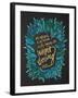 Zelda Blue on Black-Cat Coquillette-Framed Art Print