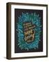 Zelda Blue on Black-Cat Coquillette-Framed Art Print