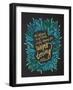Zelda Blue on Black-Cat Coquillette-Framed Art Print