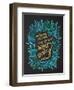 Zelda Blue on Black-Cat Coquillette-Framed Art Print