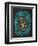 Zelda Blue on Black-Cat Coquillette-Framed Art Print