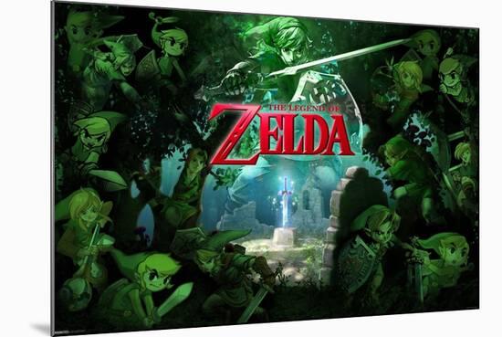 Zelda - Forest-null-Mounted Poster