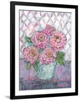 Zelda Zinnias-null-Framed Art Print