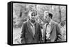 Zelig by WoodyAllen with Mia Farrow and Woody Allen, 1983 (b/w photo)-null-Framed Stretched Canvas