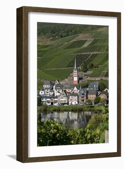 Zell Church on River Mosel, Zell, Rhineland-Palatinate, Germany, Europe-Charles Bowman-Framed Photographic Print