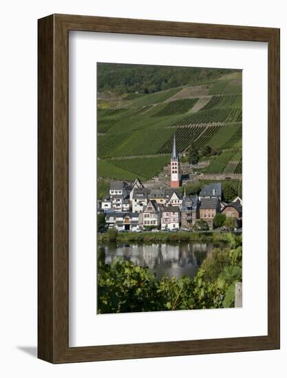 Zell Church on River Mosel, Zell, Rhineland-Palatinate, Germany, Europe-Charles Bowman-Framed Photographic Print