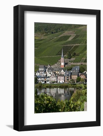Zell Church on River Mosel, Zell, Rhineland-Palatinate, Germany, Europe-Charles Bowman-Framed Photographic Print