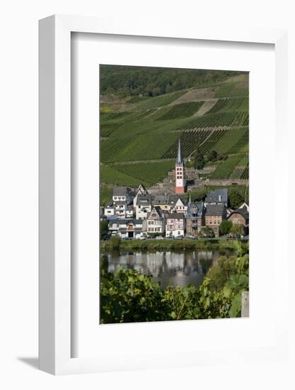 Zell Church on River Mosel, Zell, Rhineland-Palatinate, Germany, Europe-Charles Bowman-Framed Photographic Print