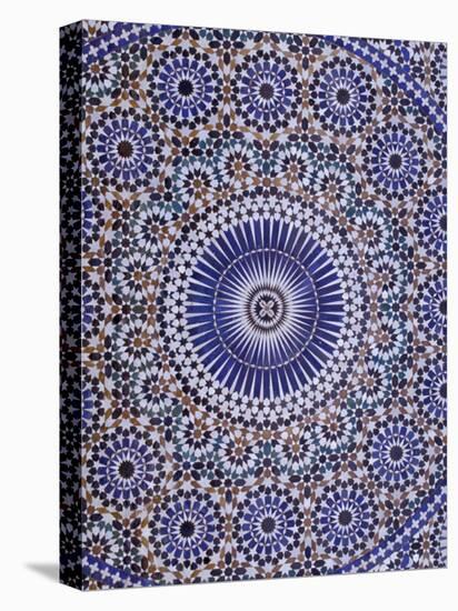 Zellij (Geometric Mosaic Tilework) Adorn Walls, Morocco-Merrill Images-Stretched Canvas