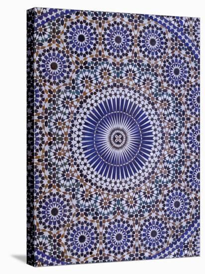 Zellij (Geometric Mosaic Tilework) Adorn Walls, Morocco-Merrill Images-Stretched Canvas