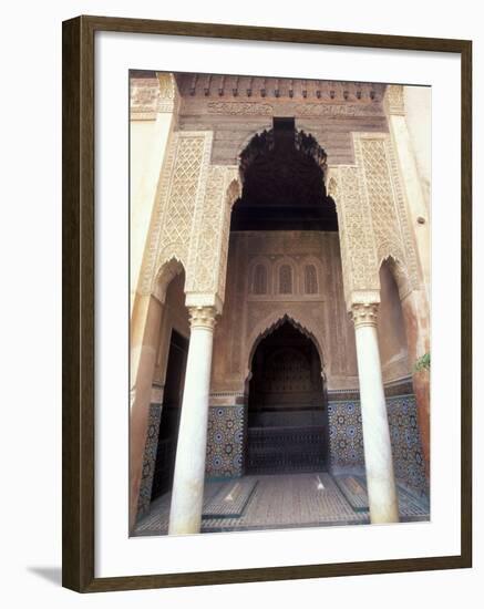 Zellij (Mosaic Tilework) at the Saddian Tombs, Morocco-Merrill Images-Framed Premium Photographic Print