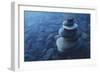 Zen Balance Rocks Pebbles Covered Water Concept-null-Framed Photographic Print