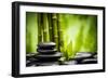 Zen Basalt Stones and Bamboo-scorpp-Framed Photographic Print