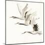 Zen Cranes II Warm-Chris Paschke-Mounted Art Print