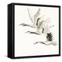 Zen Cranes II Warm-Chris Paschke-Framed Stretched Canvas