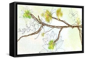 Zen Floral Panel 1-Jan Weiss-Framed Stretched Canvas