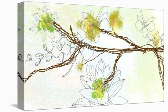 Zen Floral Panel 1-Jan Weiss-Stretched Canvas
