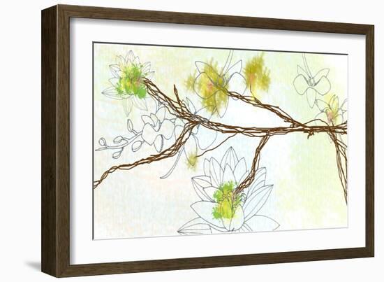 Zen Floral Panel 1-Jan Weiss-Framed Art Print