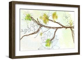 Zen Floral Panel 1-Jan Weiss-Framed Art Print