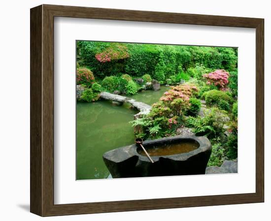 Zen Garden, Kyoto, Japan-Shin Terada-Framed Photographic Print