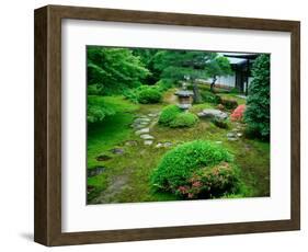 Zen Garden, Kyoto, Japan-Shin Terada-Framed Photographic Print