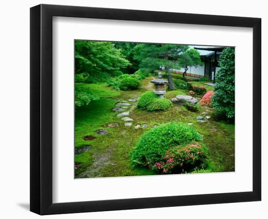 Zen Garden, Kyoto, Japan-Shin Terada-Framed Photographic Print