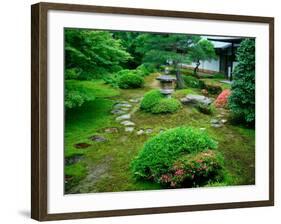 Zen Garden, Kyoto, Japan-Shin Terada-Framed Photographic Print