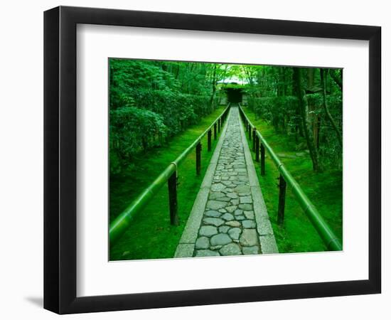 Zen Garden, Kyoto, Japan-Shin Terada-Framed Photographic Print